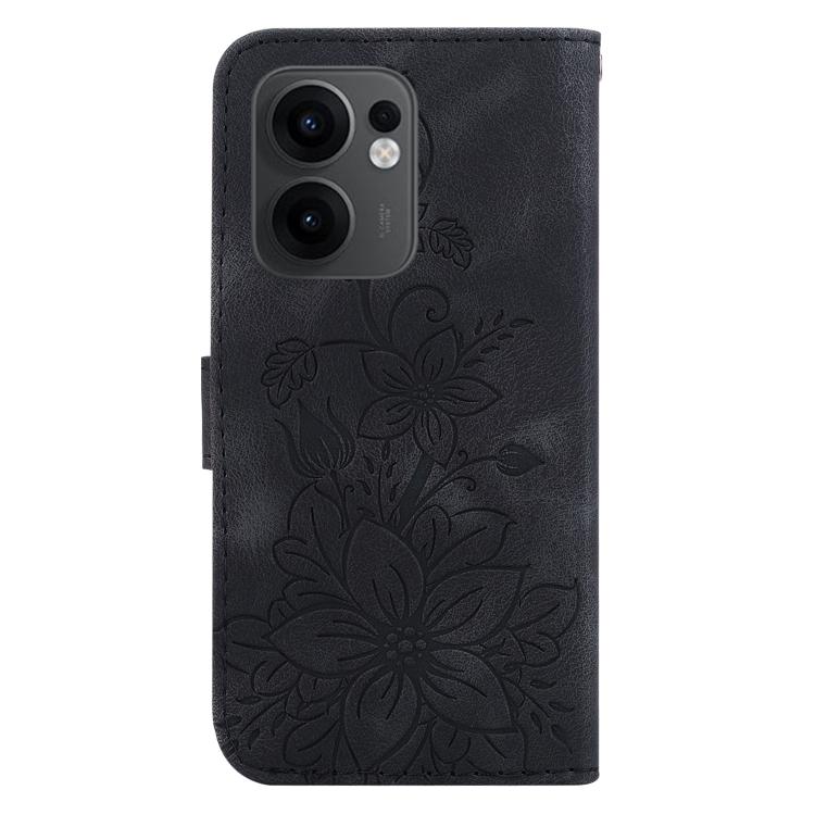 For OPPO Reno13 F 4G / 5G Lily Embossed Leather Phone Case