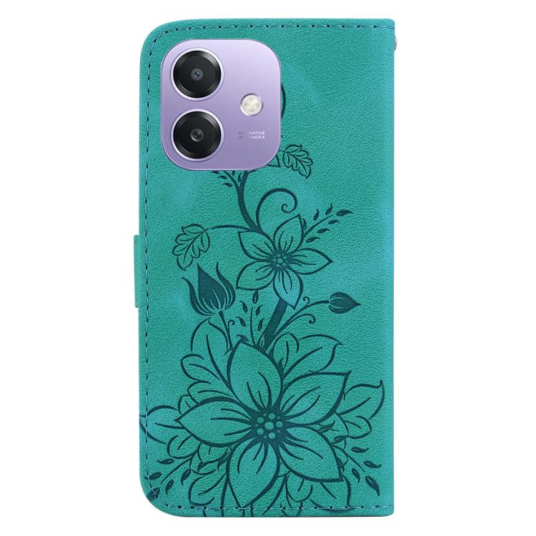 For OPPO A5x 5G / A3 4G / 5G / A3x 4G / 5G Lily Embossed Leather Phone Case
