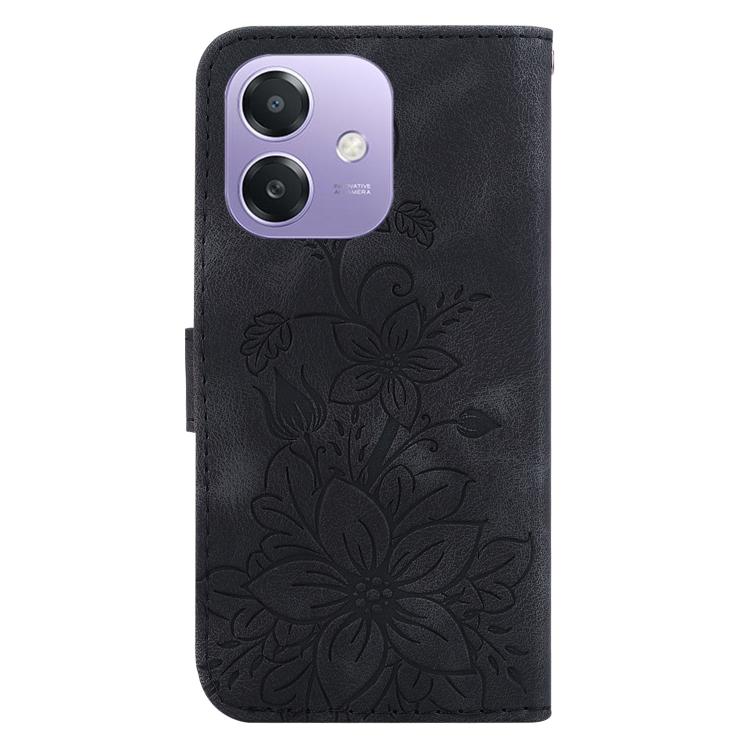 For OPPO A5x 5G / A3 4G / 5G / A3x 4G / 5G Lily Embossed Leather Phone Case