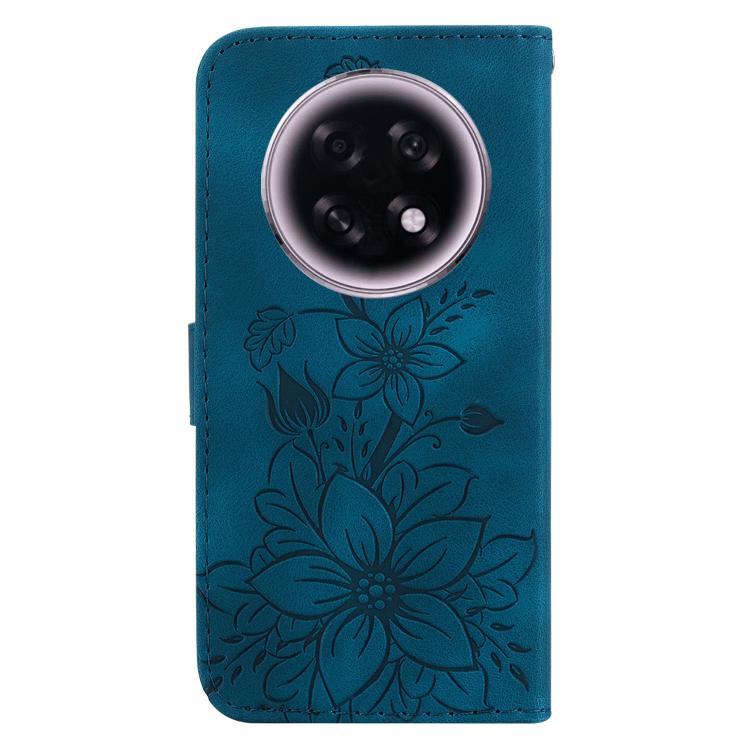 For OPPO A6 GT 5G Lily Embossed Leather Phone Case