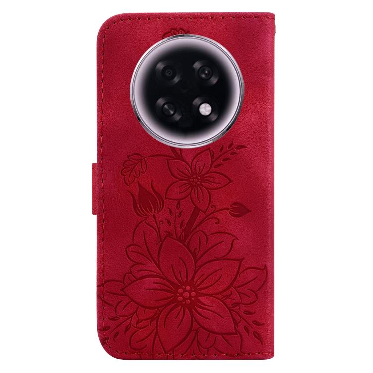 For OPPO A6 GT 5G Lily Embossed Leather Phone Case