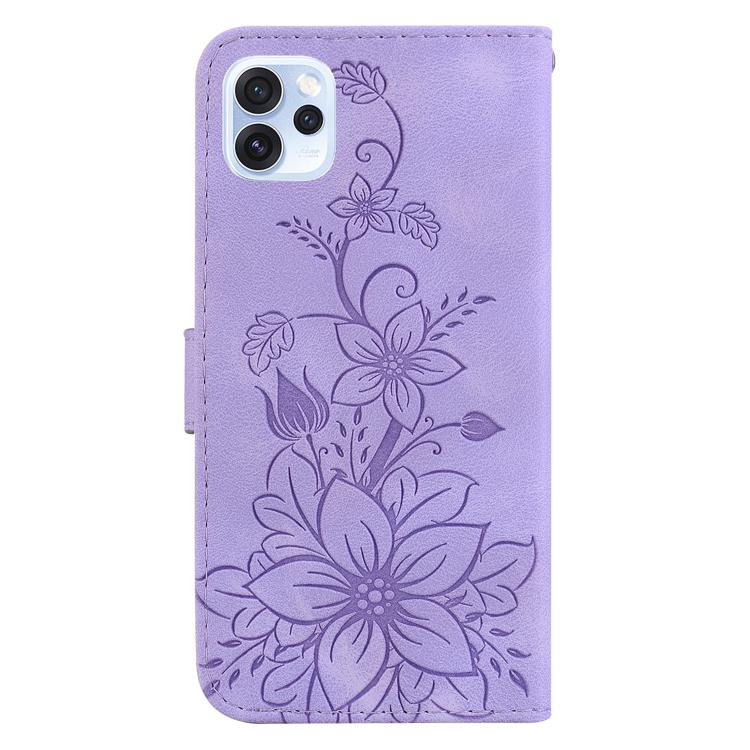 For OPPO Reno15 Pro Max 5G / Reno15 Pro India Lily Embossed Leather Phone Case