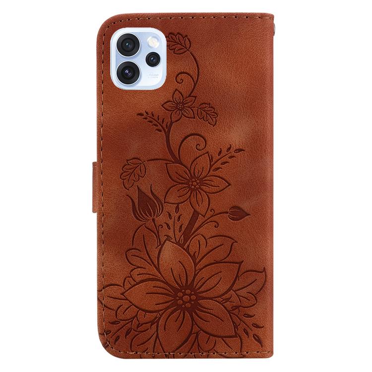 For OPPO Reno15 Pro Max 5G / Reno15 Pro India Lily Embossed Leather Phone Case