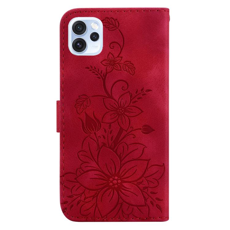 For OPPO Reno15 Pro 5G / Reno15 Pro Mini 5G Lily Embossed Leather Phone Case