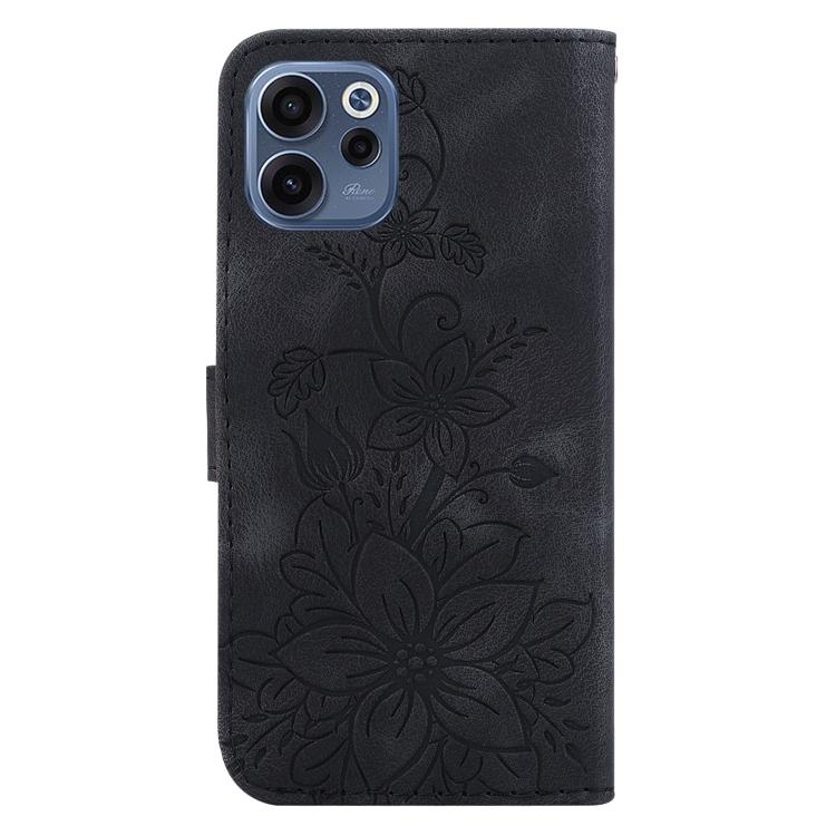 For OPPO Reno15 F 5G Global Lily Embossed Leather Phone Case
