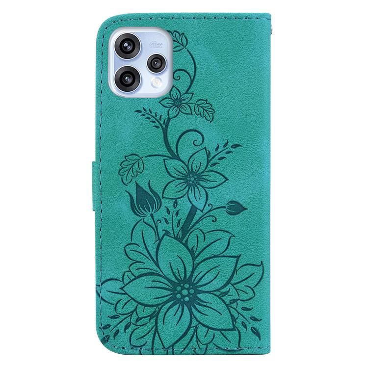 For OPPO Reno15 5G Global Lily Embossed Leather Phone Case