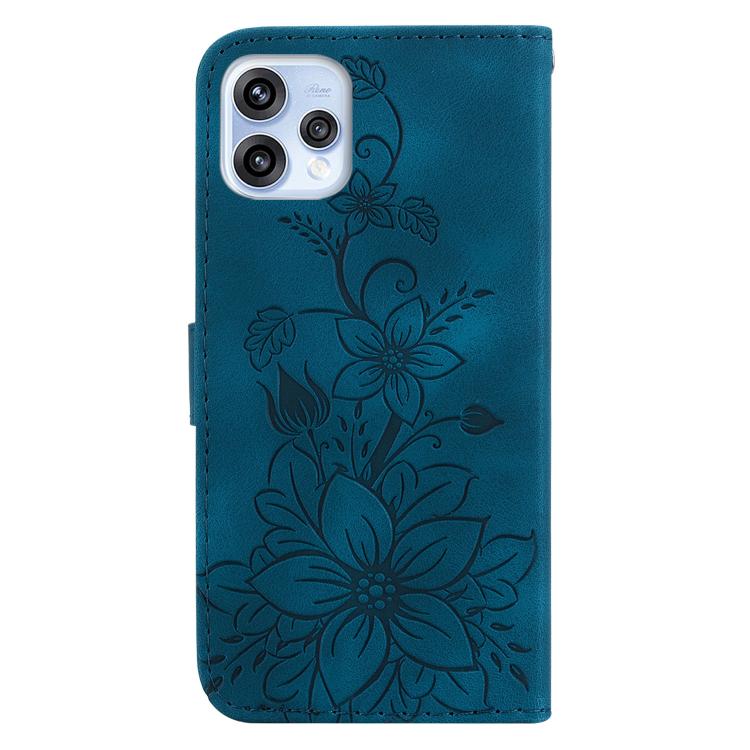 For OPPO Reno15 5G Global Lily Embossed Leather Phone Case