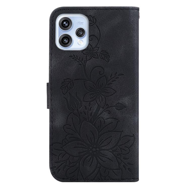 For OPPO Reno15 5G Global Lily Embossed Leather Phone Case