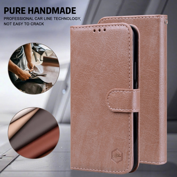 For Google Pixel 9 Pro XL Skin Feeling Oil Leather Texture PU + TPU Phone Case