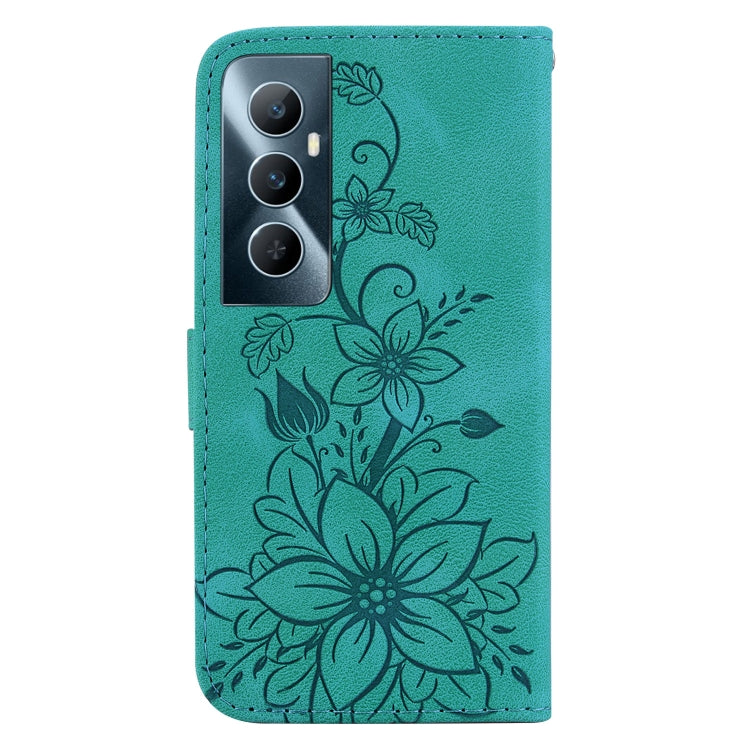 For Realme C65 4G Lily Embossed Leather Phone Case