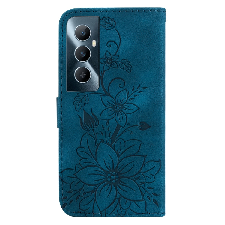 For Realme C65 4G Lily Embossed Leather Phone Case
