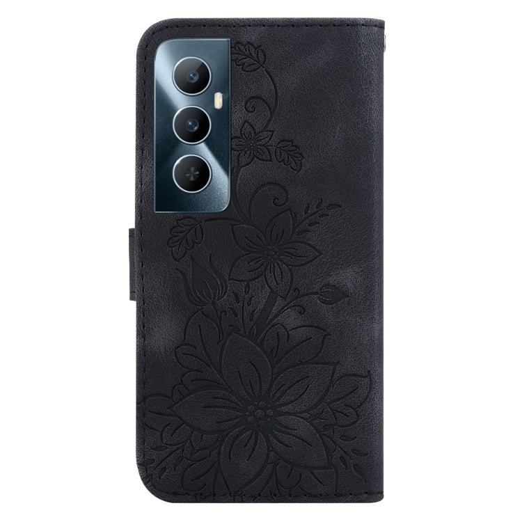 For Realme C65 4G Lily Embossed Leather Phone Case