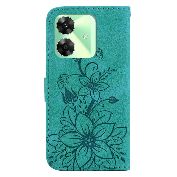 For Realme C61 / C63 / Note 60 Lily Embossed Leather Phone Case