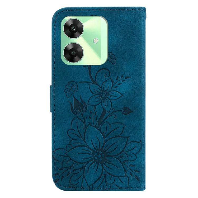For Realme C61 / C63 / Note 60 Lily Embossed Leather Phone Case