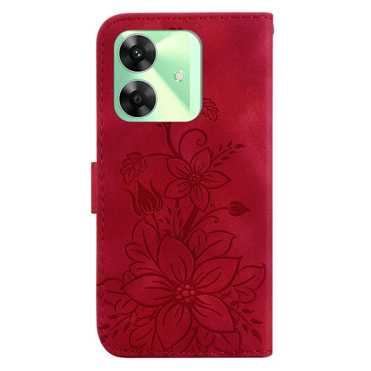 For Realme C61 / C63 / Note 60 Lily Embossed Leather Phone Case
