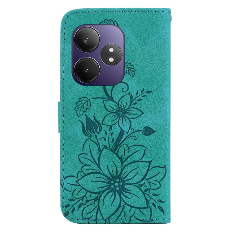 For Realme GT 6 / GT 6T / GT Neo6 Lily Embossed Leather Phone Case