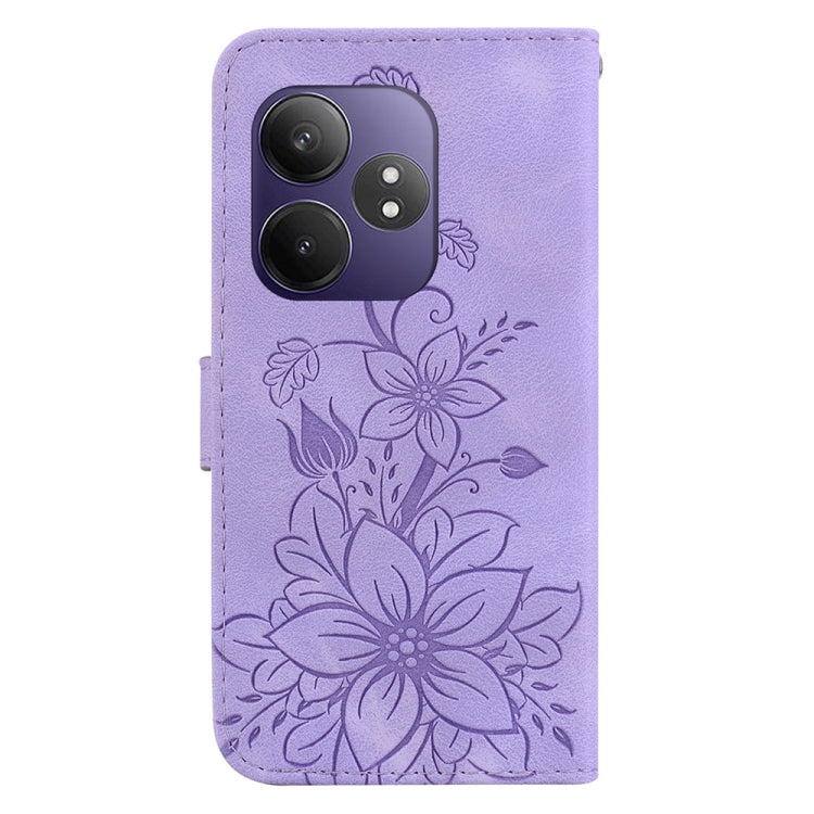 For Realme GT 6 / GT 6T / GT Neo6 Lily Embossed Leather Phone Case