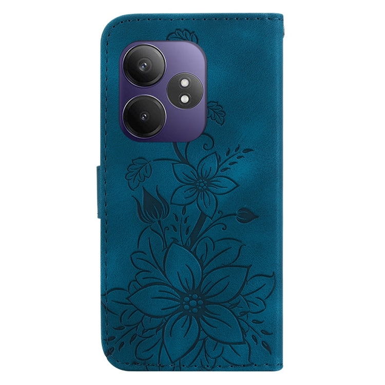 For Realme GT 6 / GT 6T / GT Neo6 Lily Embossed Leather Phone Case