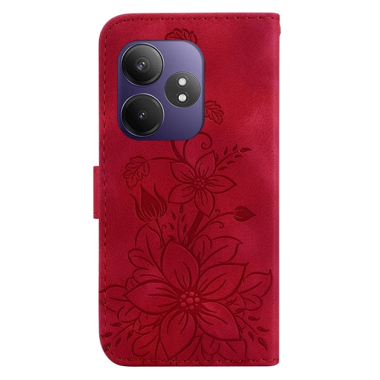 For Realme GT 6 / GT 6T / GT Neo6 Lily Embossed Leather Phone Case