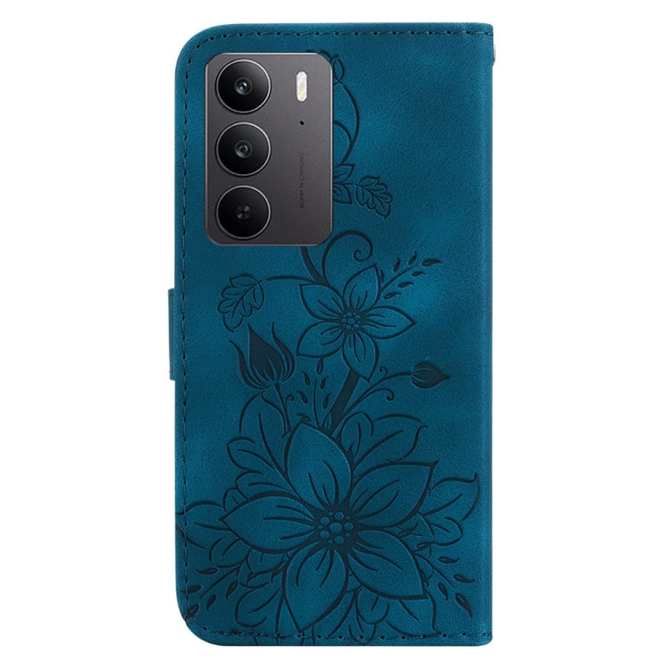 For Realme C75 Lily Embossed Leather Phone Case