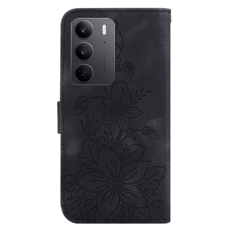 For Realme C75 Lily Embossed Leather Phone Case