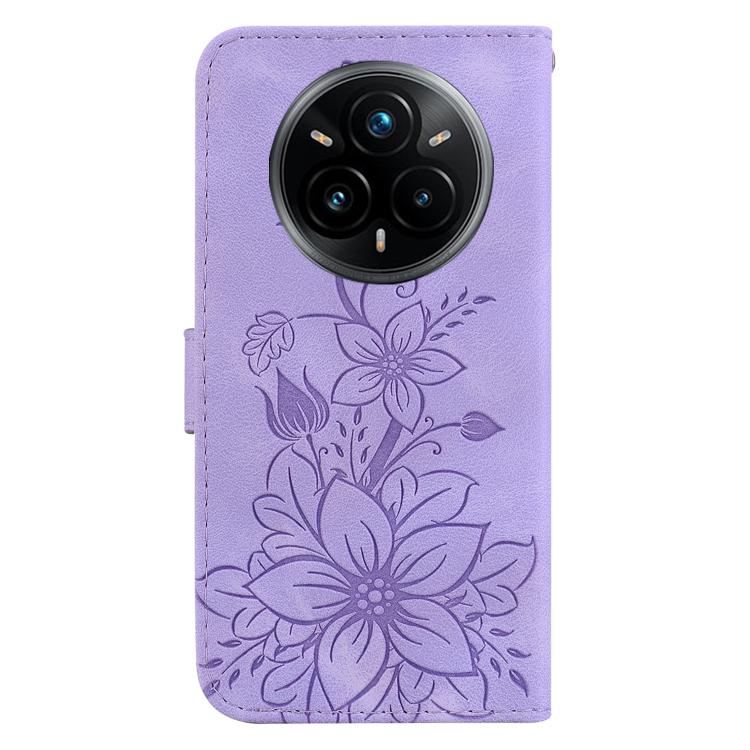 For Realme 14 Pro+ Lily Embossed Leather Phone Case