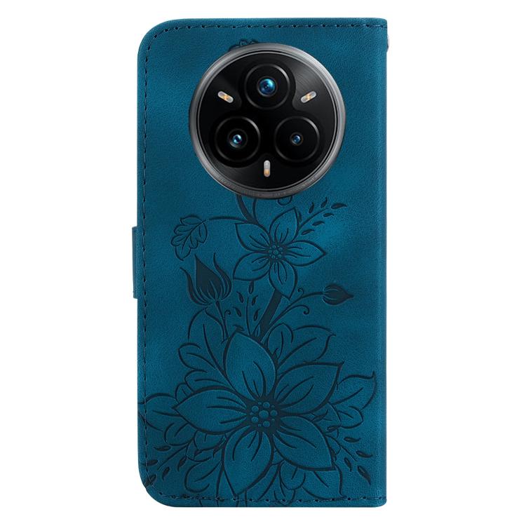 For Realme 14 Pro+ Lily Embossed Leather Phone Case