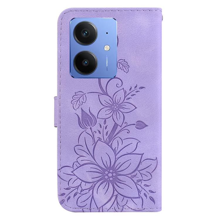 For Realme Neo7 SE Lily Embossed Leather Phone Case