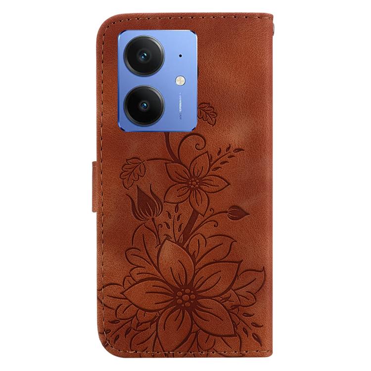 For Realme Neo7 SE Lily Embossed Leather Phone Case