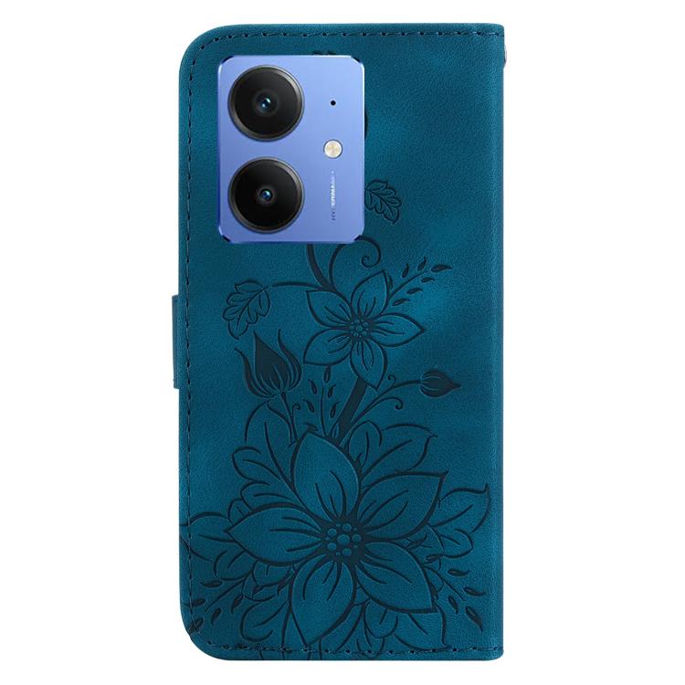 For Realme Neo7 SE Lily Embossed Leather Phone Case