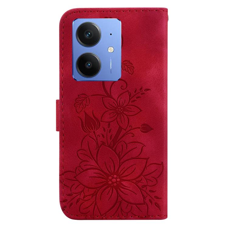 For Realme Neo7 SE Lily Embossed Leather Phone Case