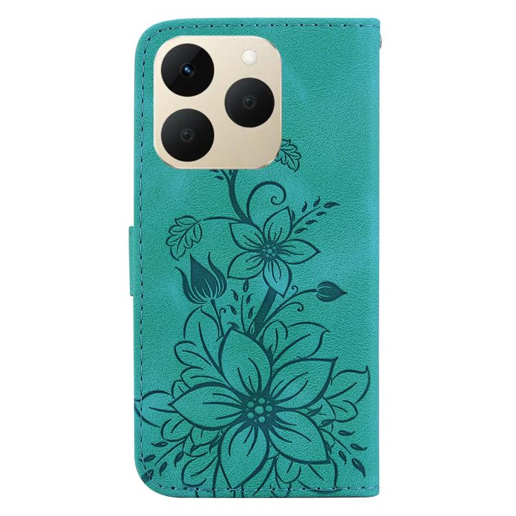 For Realme 15T 5G Lily Embossed Leather Phone Case