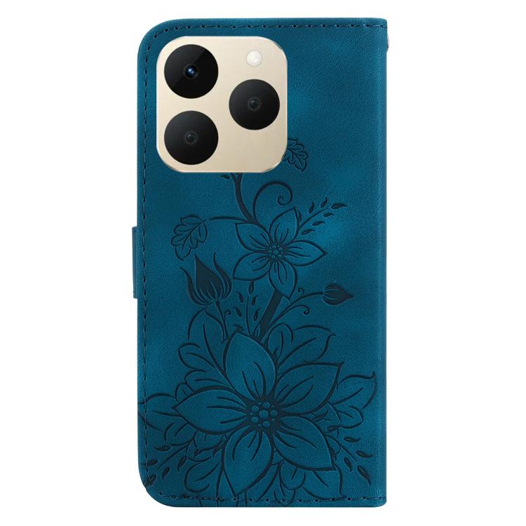 For Realme 15T 5G Lily Embossed Leather Phone Case