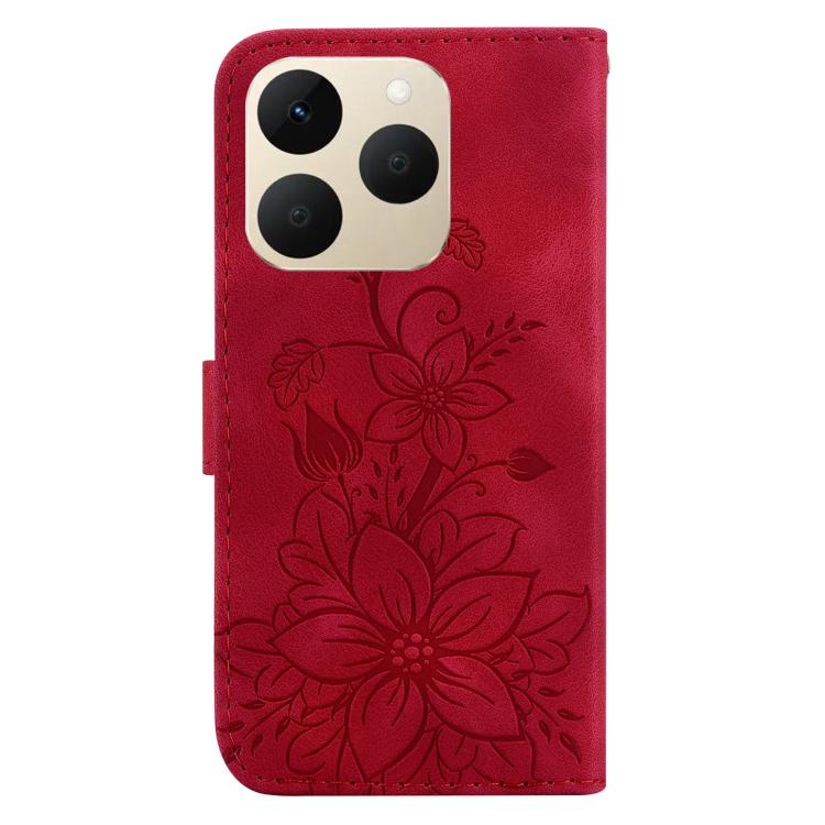 For Realme 15T 5G Lily Embossed Leather Phone Case