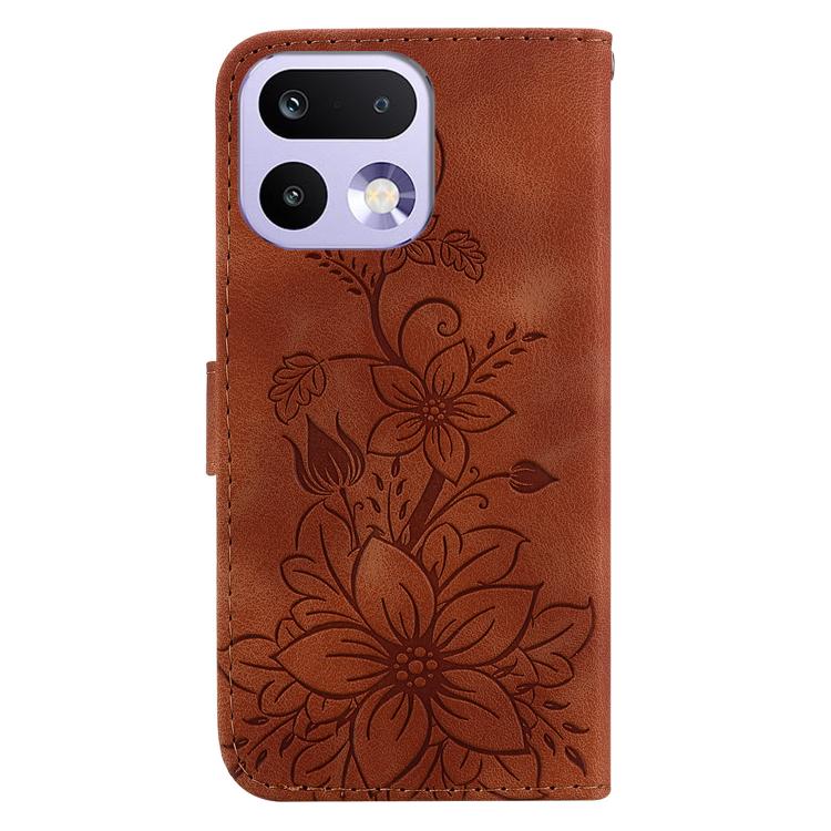 For Realme 16 Pro 5G Lily Embossed Leather Phone Case