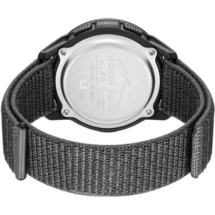 NORTH EDGE ALPS Outdoor Waterproof Men Carbon Fiber Digital Nylon Strap Smart Sports Watch