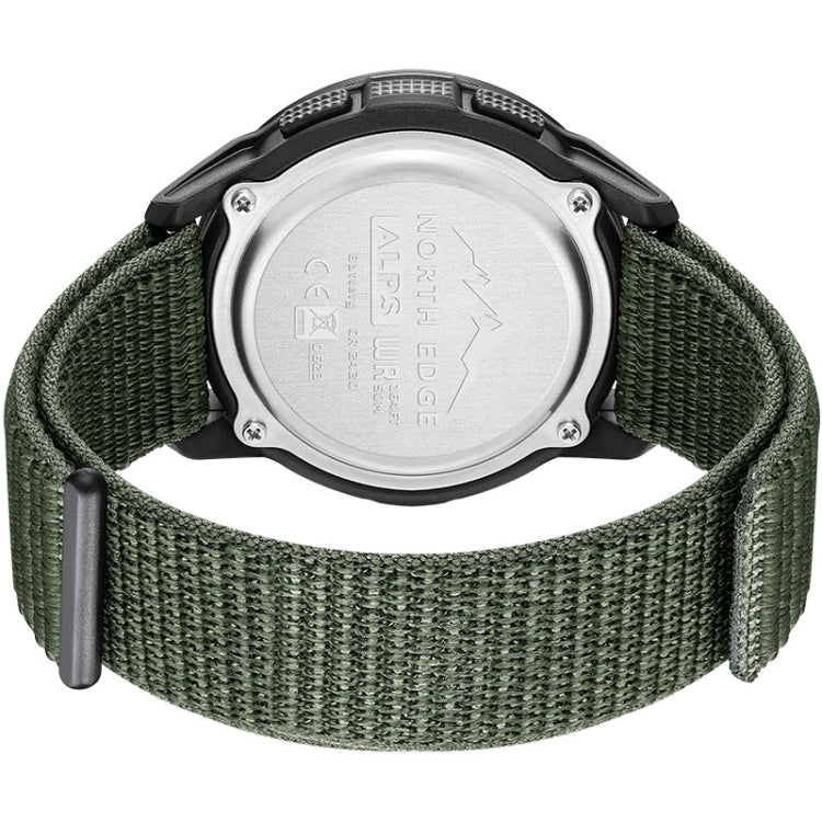 NORTH EDGE ALPS Outdoor Waterproof Men Carbon Fiber Digital Nylon Strap Smart Sports Watch