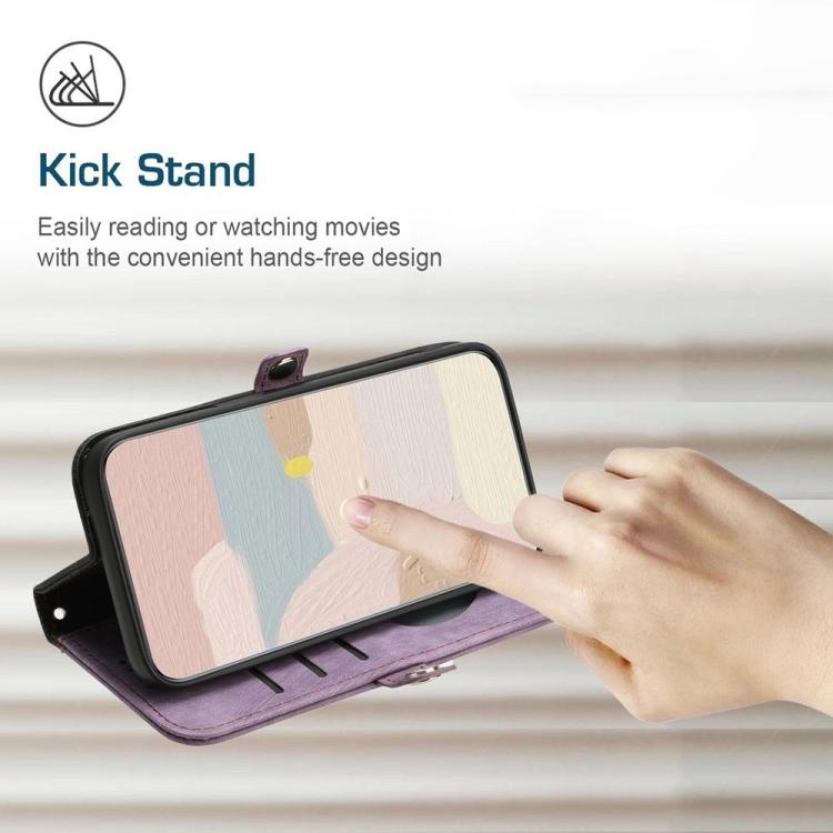 For Realme Note 80 4G Side Buckle Double Fold Hand Strap Leather Phone Case