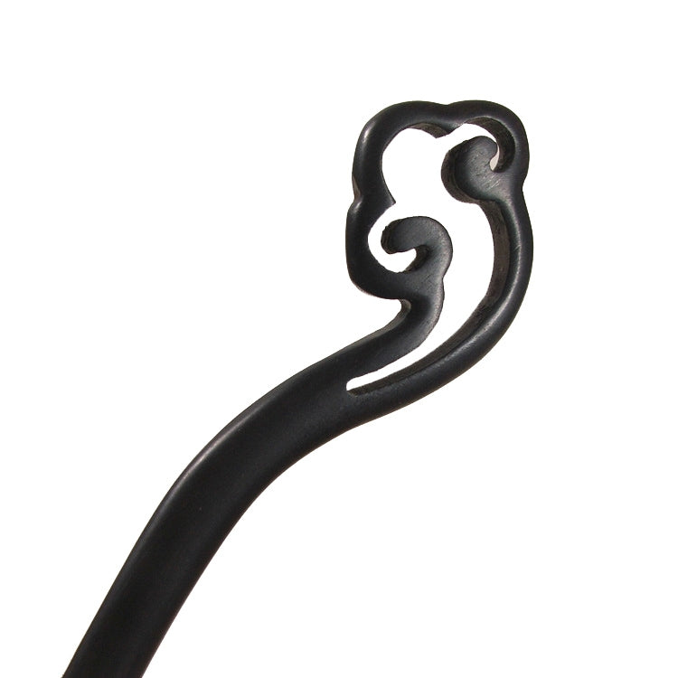 Classical Sandalwood Hairpin Hair Ornaments with Gift Box, Gift Box Random Color Delivery(Cloud Ebony)