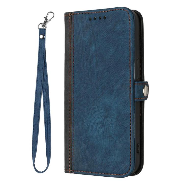 For Huawei Enjoy 80 Plus Side Buckle Double Fold Hand Strap Leather Phone Case