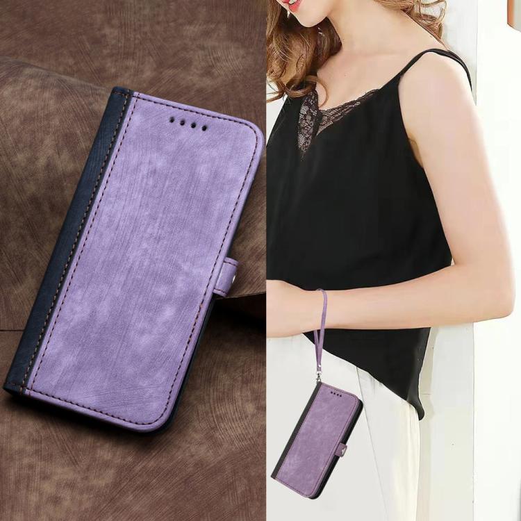 For Huawei Enjoy 80 Plus Side Buckle Double Fold Hand Strap Leather Phone Case