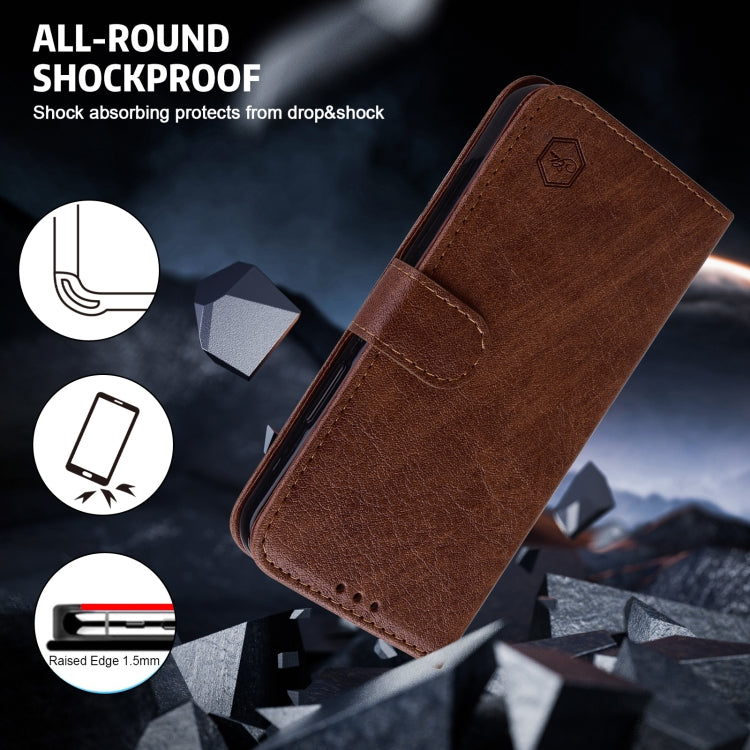 For iPhone 16 Pro Max Skin Feeling Oil Leather Texture PU + TPU Phone Case