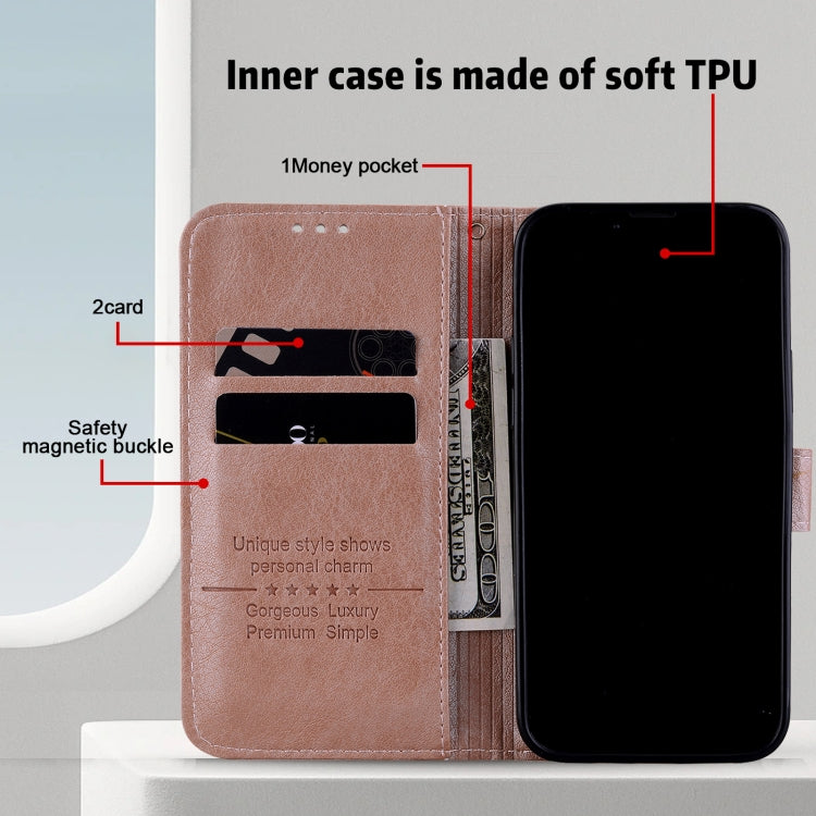 For iPhone 16 Pro Max Skin Feeling Oil Leather Texture PU + TPU Phone Case