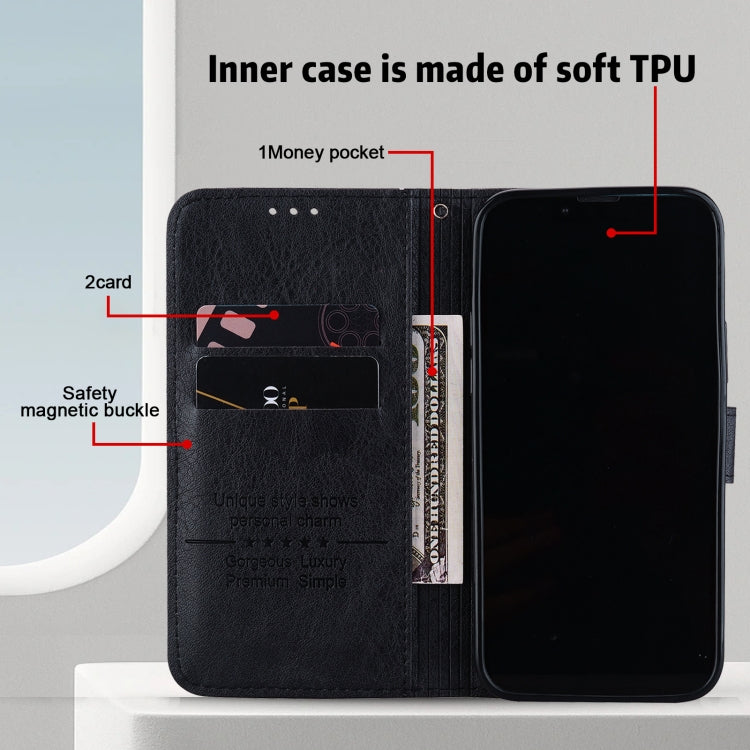 For iPhone 16 Plus Skin Feeling Oil Leather Texture PU + TPU Phone Case