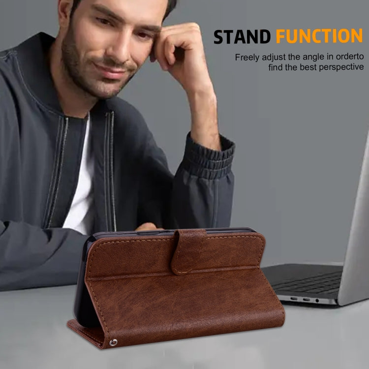 For iPhone 16 Plus Skin Feeling Oil Leather Texture PU + TPU Phone Case