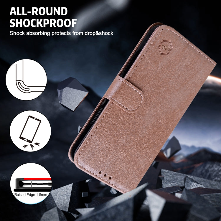 For iPhone 16 Plus Skin Feeling Oil Leather Texture PU + TPU Phone Case