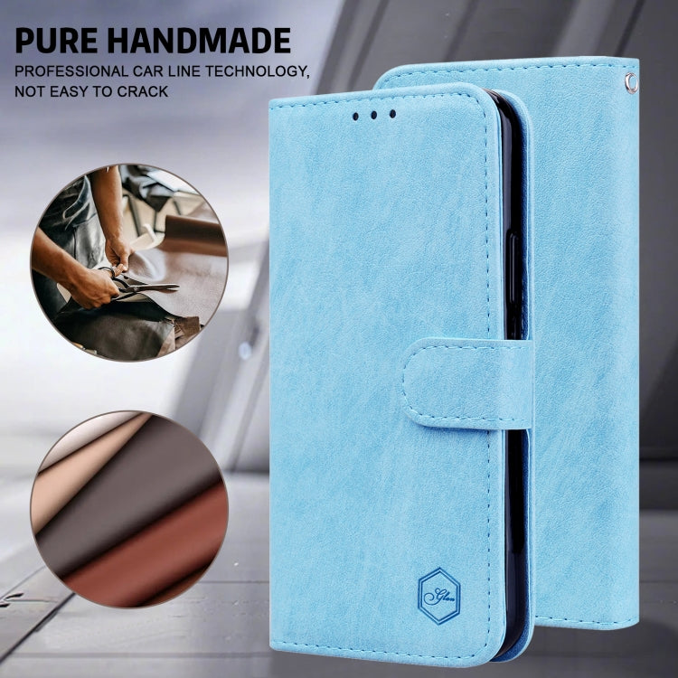 For iPhone 16 Plus Skin Feeling Oil Leather Texture PU + TPU Phone Case