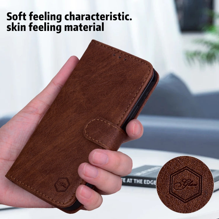 For iPhone 16 Skin Feeling Oil Leather Texture PU + TPU Phone Case