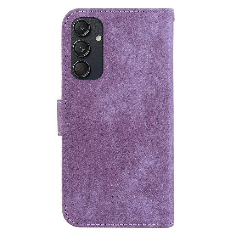 For Samsung Galaxy M55 Little Tiger Embossed Leather Phone Case