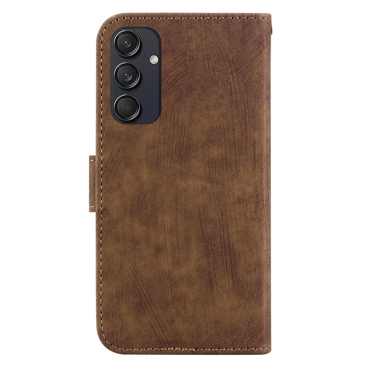 For Samsung Galaxy M55 Little Tiger Embossed Leather Phone Case